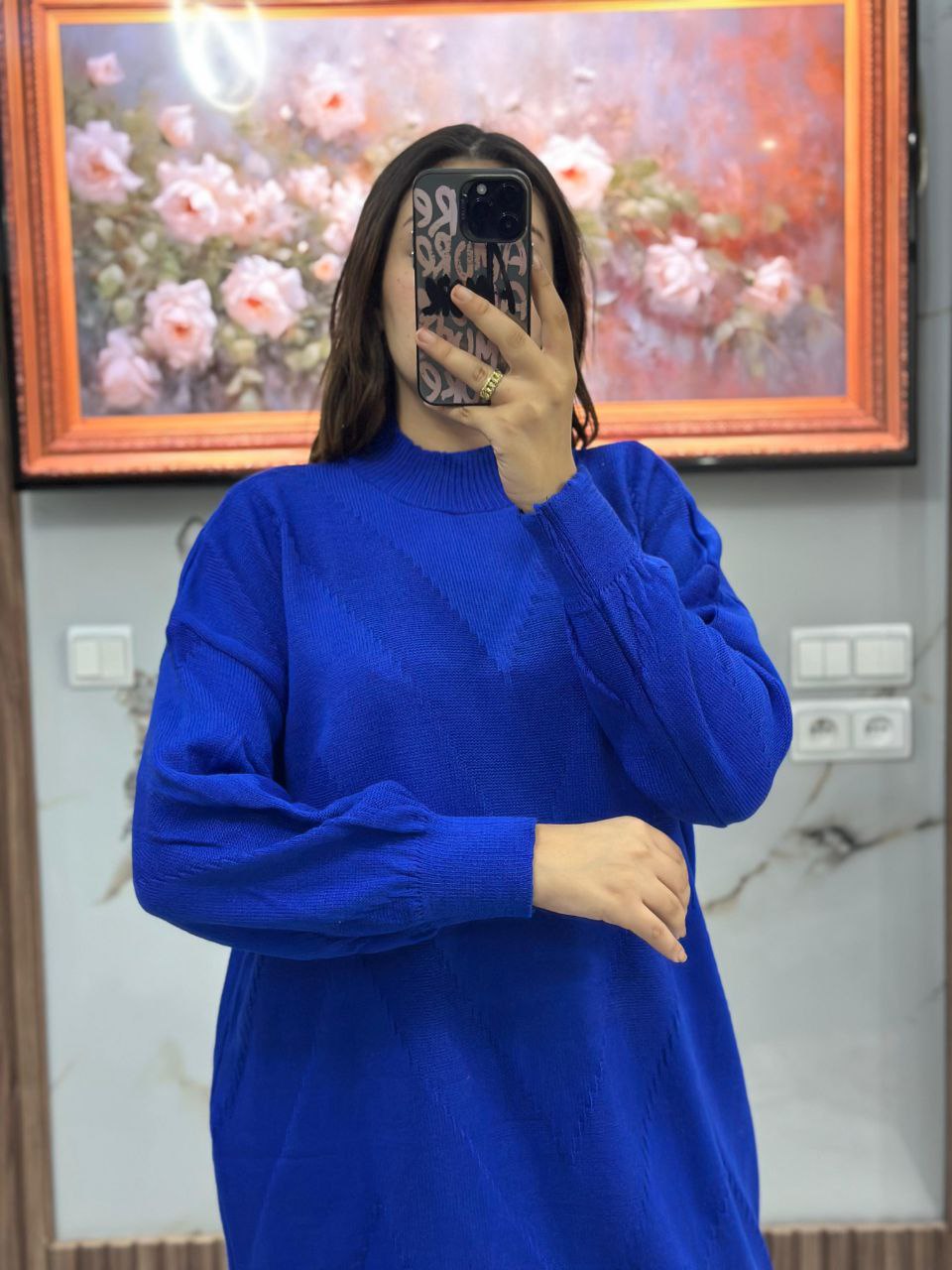 Pull long en laine simple