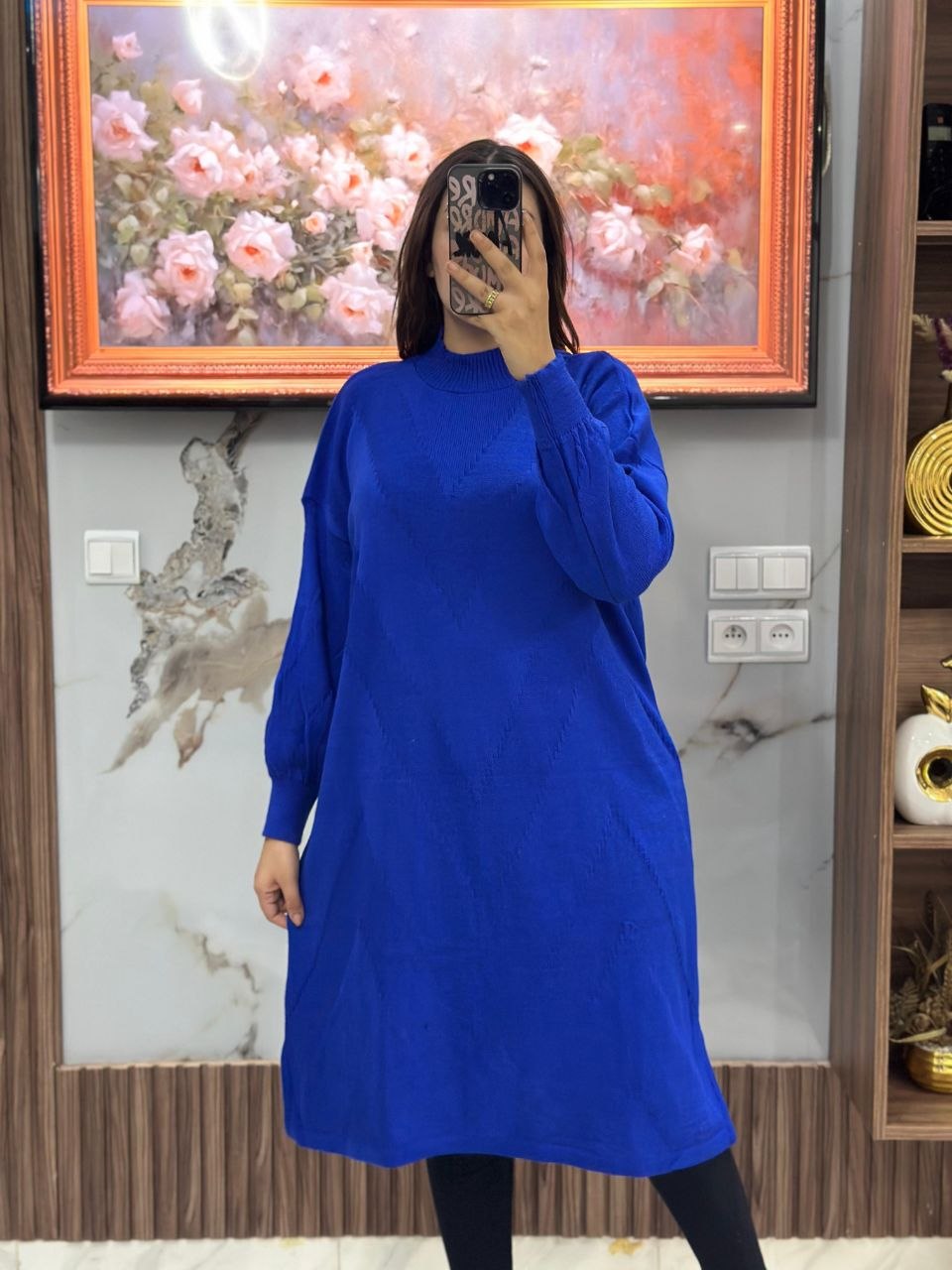 Pull long en laine simple