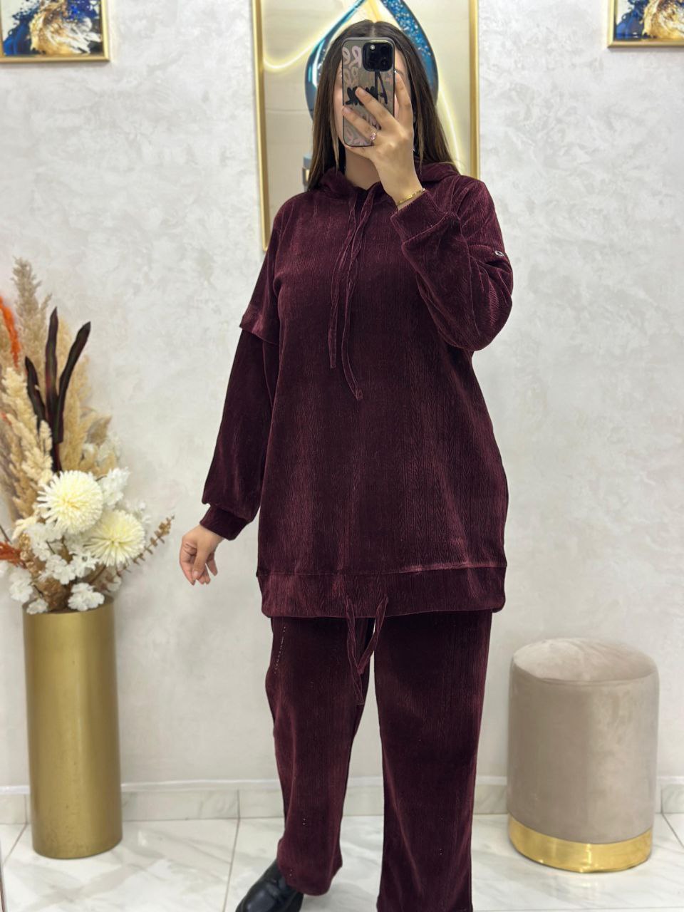 Ensemble sport chic en tissu spécial