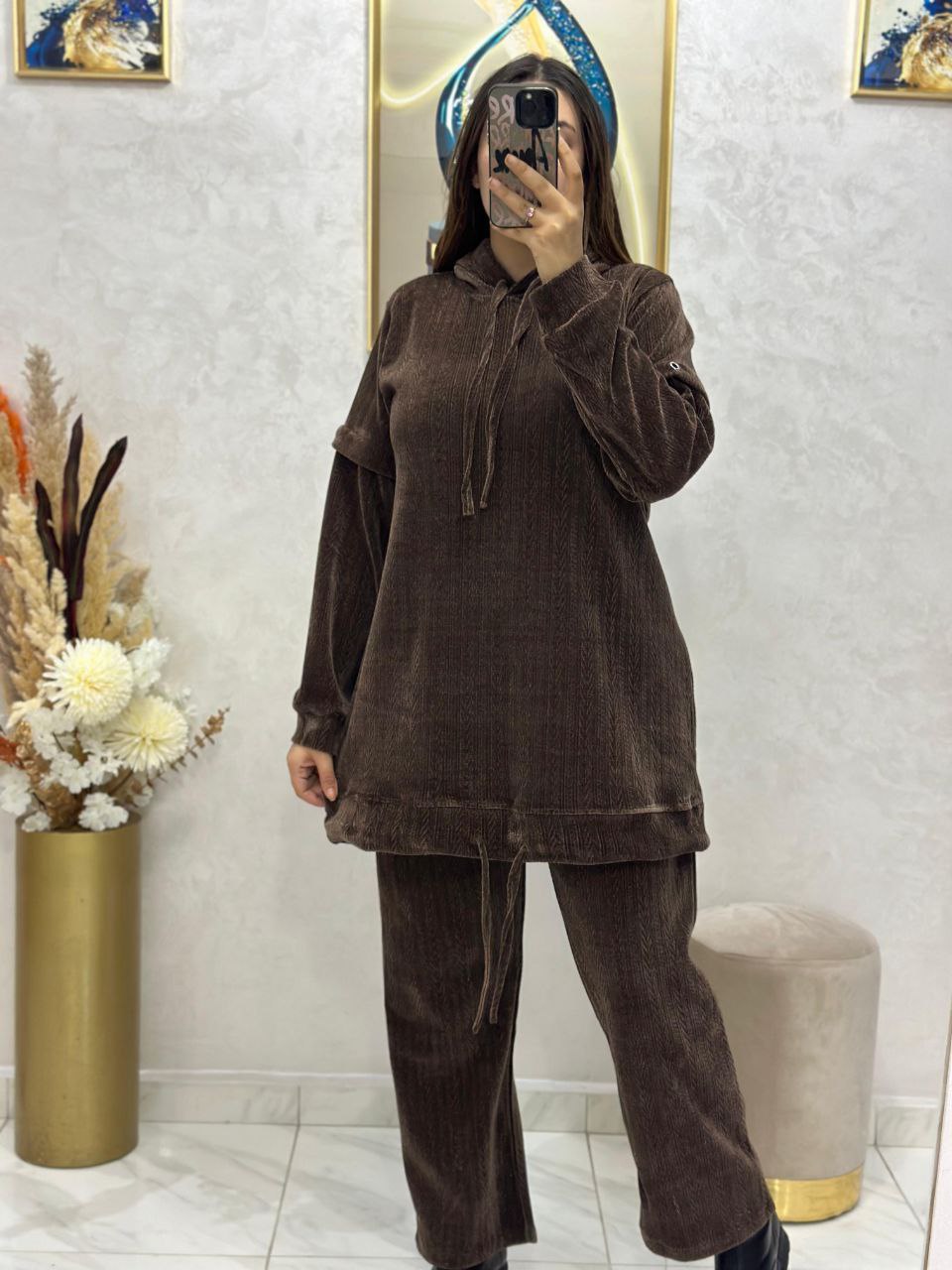 Ensemble sport chic en tissu spécial